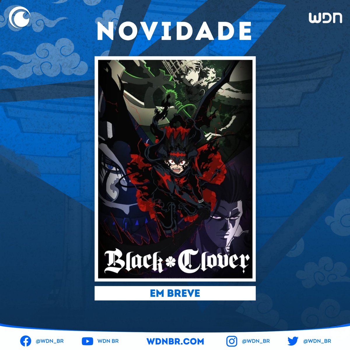 📰 | A 2ª temporada do anime 'Black Clover' estreia em 2026!

• A 1ª temporada está disponível na <a href="/Crunchyroll_BR_/">Crunchyroll Brasil</a> com dublagem em português!