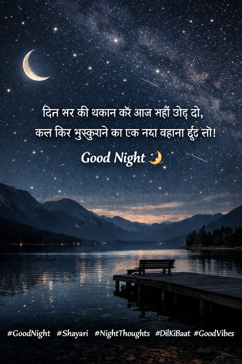 Sukhdev21046200's tweet photo. 🌙✨
दिन भर की थकान को आज यहीं छोड़ दो,
कल फिर मुस्कुराने का एक नया बहाना ढूँढ लो।
Good Night 🌌

#GoodNight #Shayari #NightThoughts #DilKiBaat #GoodVibes

“आपकी आज की सबसे अच्छी याद क्या थी?” https://t.co/pSzyaoSiZP