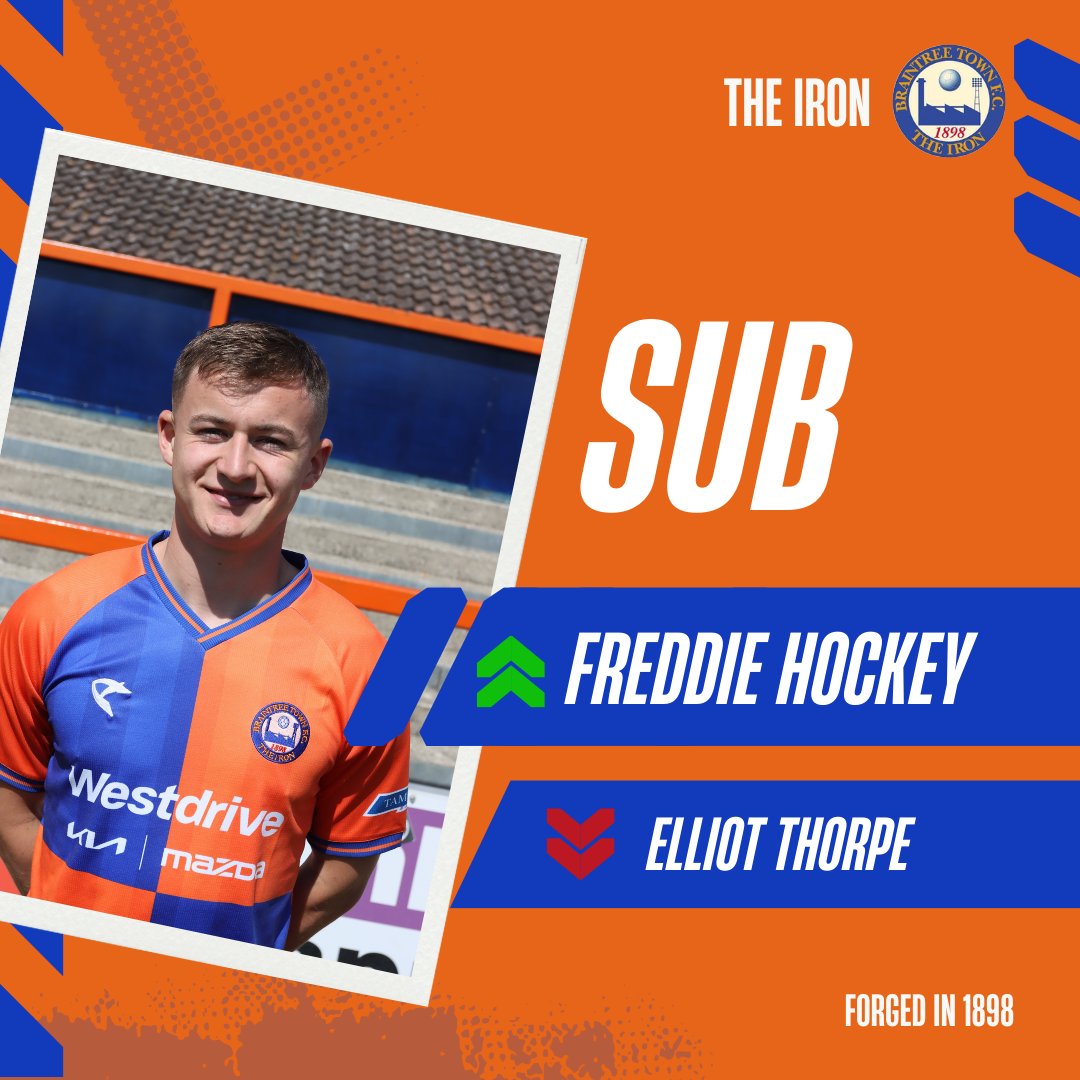 braintreetownfc's tweet image. 63 | Our first sub 🔁

#IRON 0-0 #POOLS