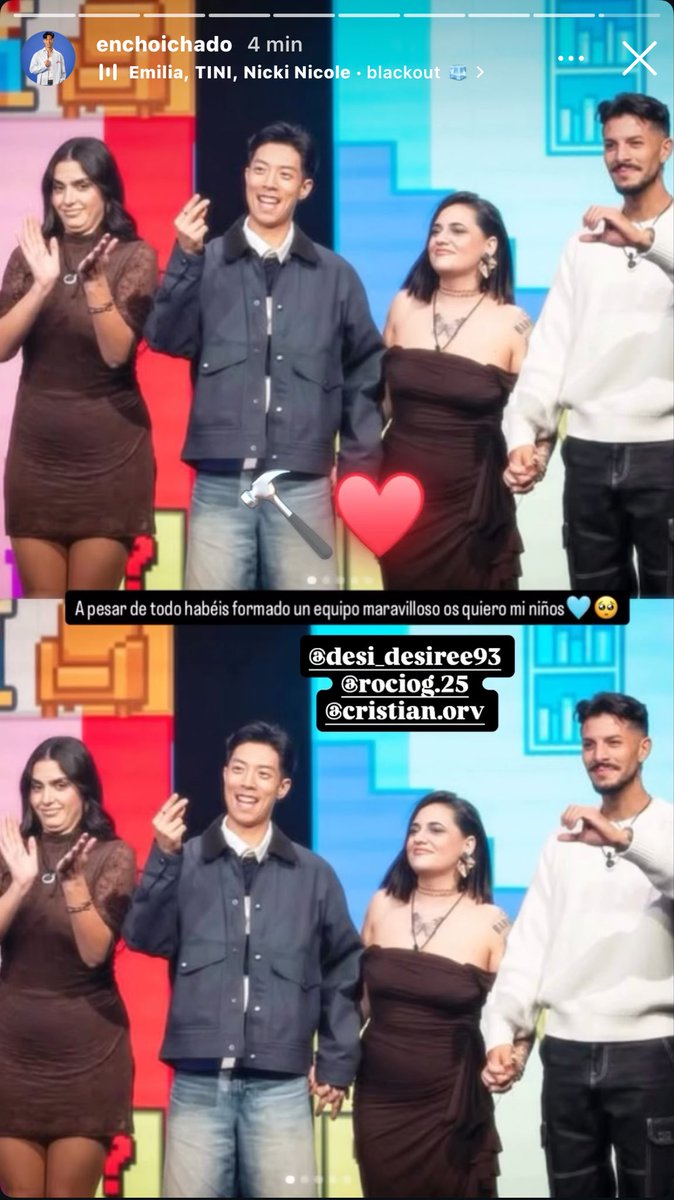 La diferencia de X y los concursantes. Qué ellos se conocen bien y saben cómo es cada uno del equipo. Y saben q ellos pueden equivocarse y tener sus fallos. Pero, qué siempre van a estar ahí. #equipomartillo