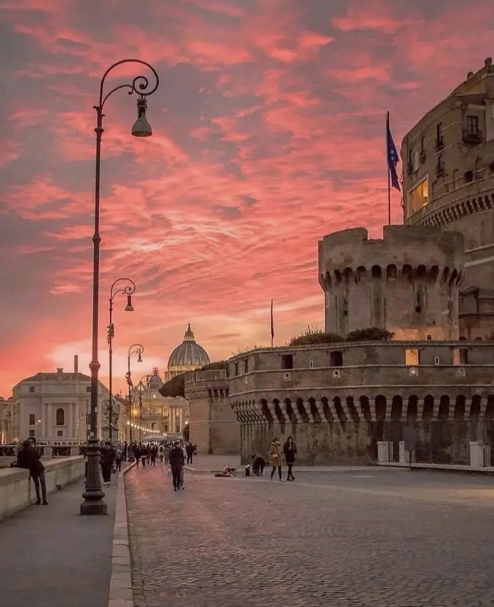 Sunset in Rome, Italy