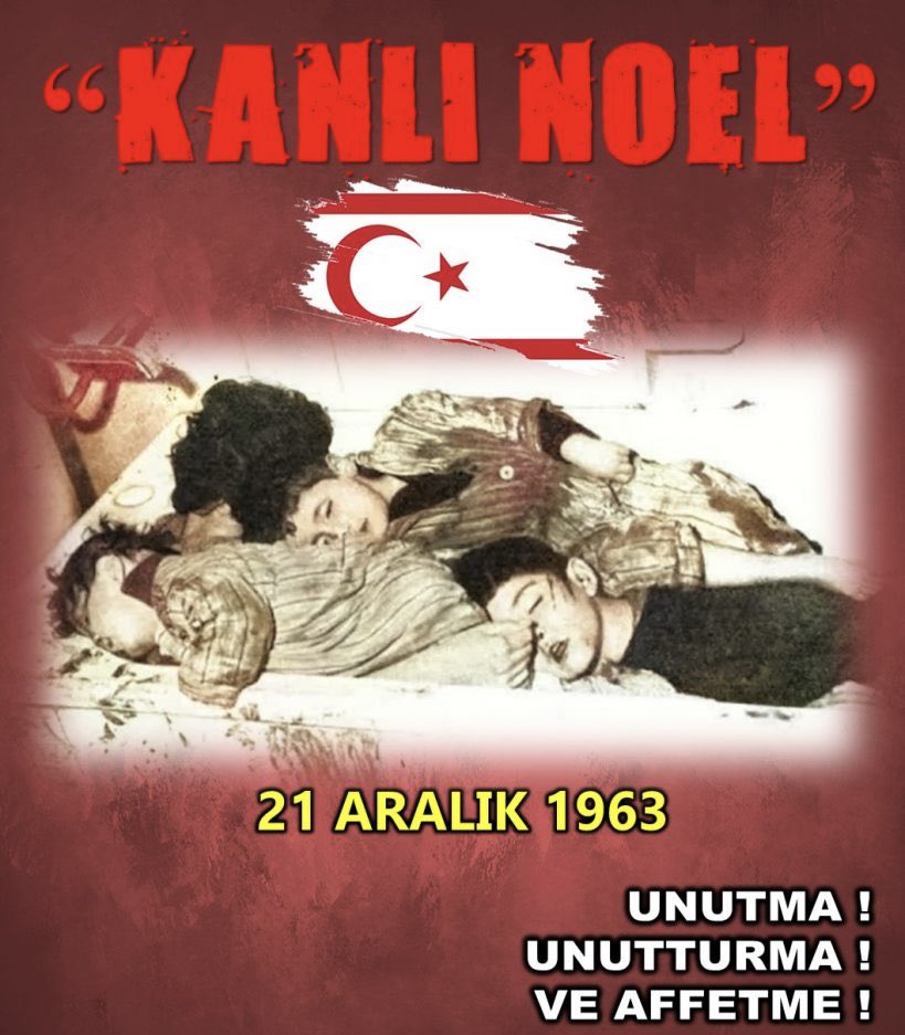 🗓️ Tarihte Bugün 🗓️

Rum terör örgütü EOKA militanları, 21 Aralık 1963'te Kıbrıs Türklerine yönelik katliam yaptı.

364 kişi şehit oldu, 103 Türk köyü boşaltıldı.

Bugün barış masalı okuyanların; güç eline geçtiğinde nasıl caniye dönüştüklerini unutmayın.