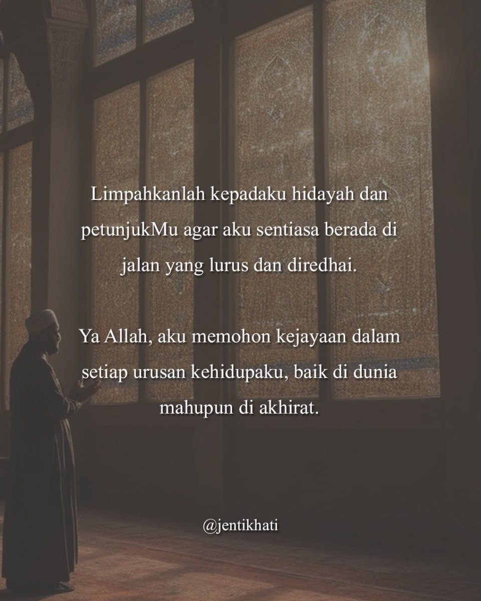 jentikhati's tweet photo. Ahlan wa sahlan ya Rejab! Selamat menyambut malam 1 Rejab 1447H, antara malam mustajab doa.

اللَّهمَّ بارِك لنا في رَجبٍ وشعبانَ وبلِّغنا رمضانَ

Ya Allah, berkatlah kami dalam bulan Rejab dan Syaaban. Sampaikanlah kami ke dalam bulan Ramadan. https://t.co/ek5fuiIzaF
