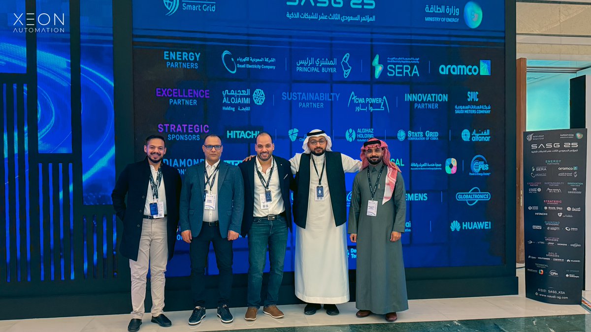 Xeon_Automation's tweet photo. We were delighted to be part of the Saudi Arabia Smart Grid Conference 2025

Discussions at #SASG25 brought together industry voices focused on the practical realities and future direction of smart energy in Saudi Arabia.

Through focused sessions and expert exchanges, the conference highlighted how digital innovation is transforming grid operations and strengthening the resilience of the energy ecosystem across the Kingdom.

By collaborating with industry partners and embracing innovative solutions, XEON continues to contribute to a stronger and more resilient energy sector in Saudi Arabia.

#SaudiSmartGrid #SmartGrid #XEON_Automation #CleanEnergy  #الطاقة_الذكية #رؤية_السعودية_2030