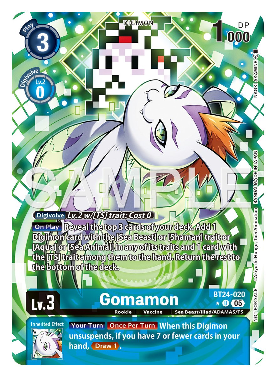 digimon_tcg_EN's tweet image. [Card Reveals]

Hello Digimon Tamers!
Today’s box topper cards are [BT24-020 Gomamon] &amp;amp; [BT24-044 Muchomon]!

BOOSTER #TIMESTRANGER [BT-24]
In stores January, 2026!
world.digimoncard.com/products/pack/…

#DigimonCardGame
#DigimonTCG
#Digimon