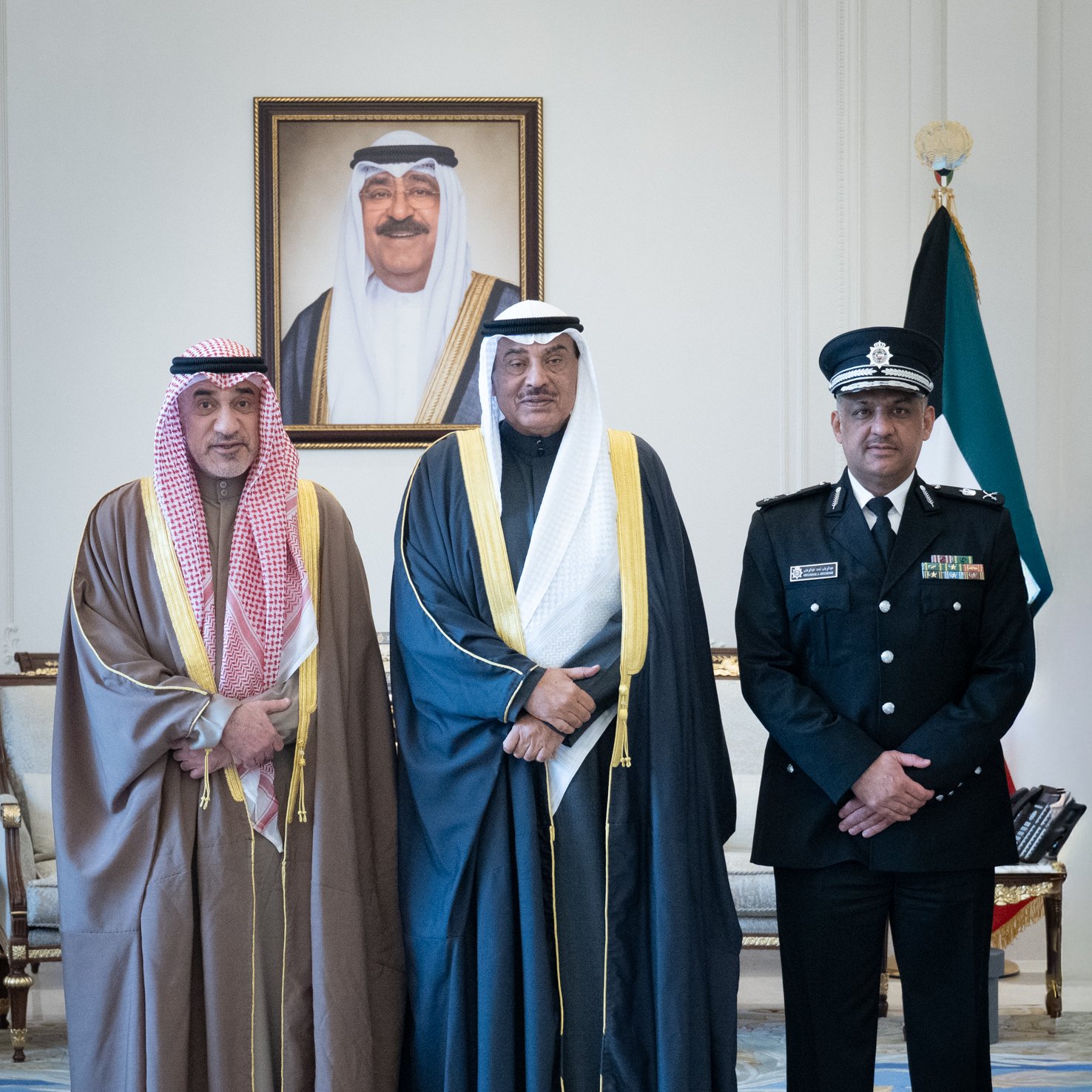 سمو ولي العهد يستقبل رئيس الوزراء ورئيس الحرس الوطني ووزير الداخلية. اليوسف قدم لسموه اللواء الوهيب بمناسبة تعيينه في منصبه الجديد 