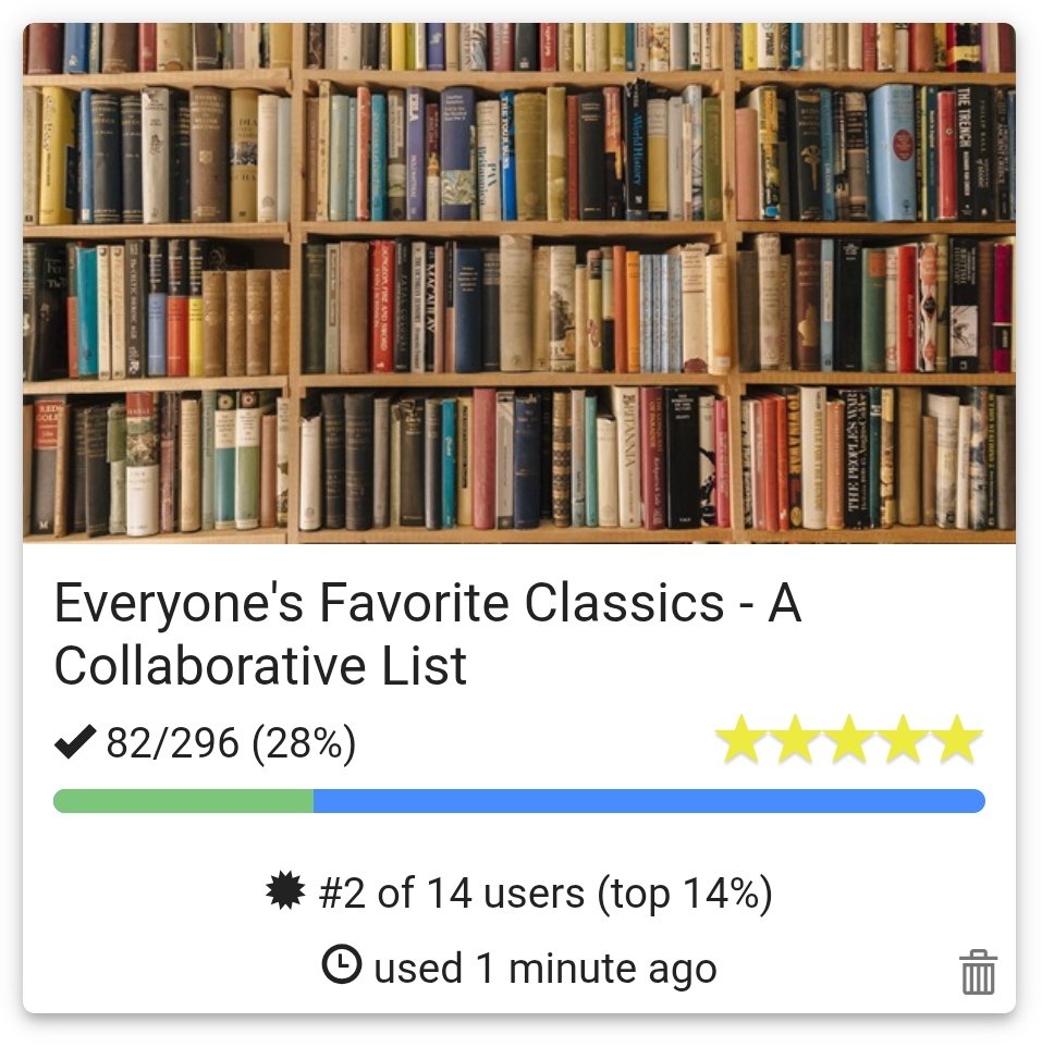 jegaevi's tweet image. Here's a list of 300 classics I got recommended for 2026:

listchallenges.com/everyones-favo…
