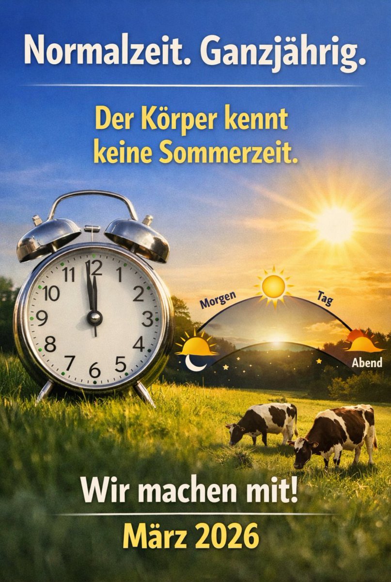 BetteWorldIsPos's tweet image. Die Zeitumstellung soll seit Jahren abgeschafft werden.
Beschlossen ist es längst. Umgesetzt nicht.
Also setzen wir es um.
Ab März: Normalzeit. Ganzjährig

#Normalzeit #KeineZeitumstellung