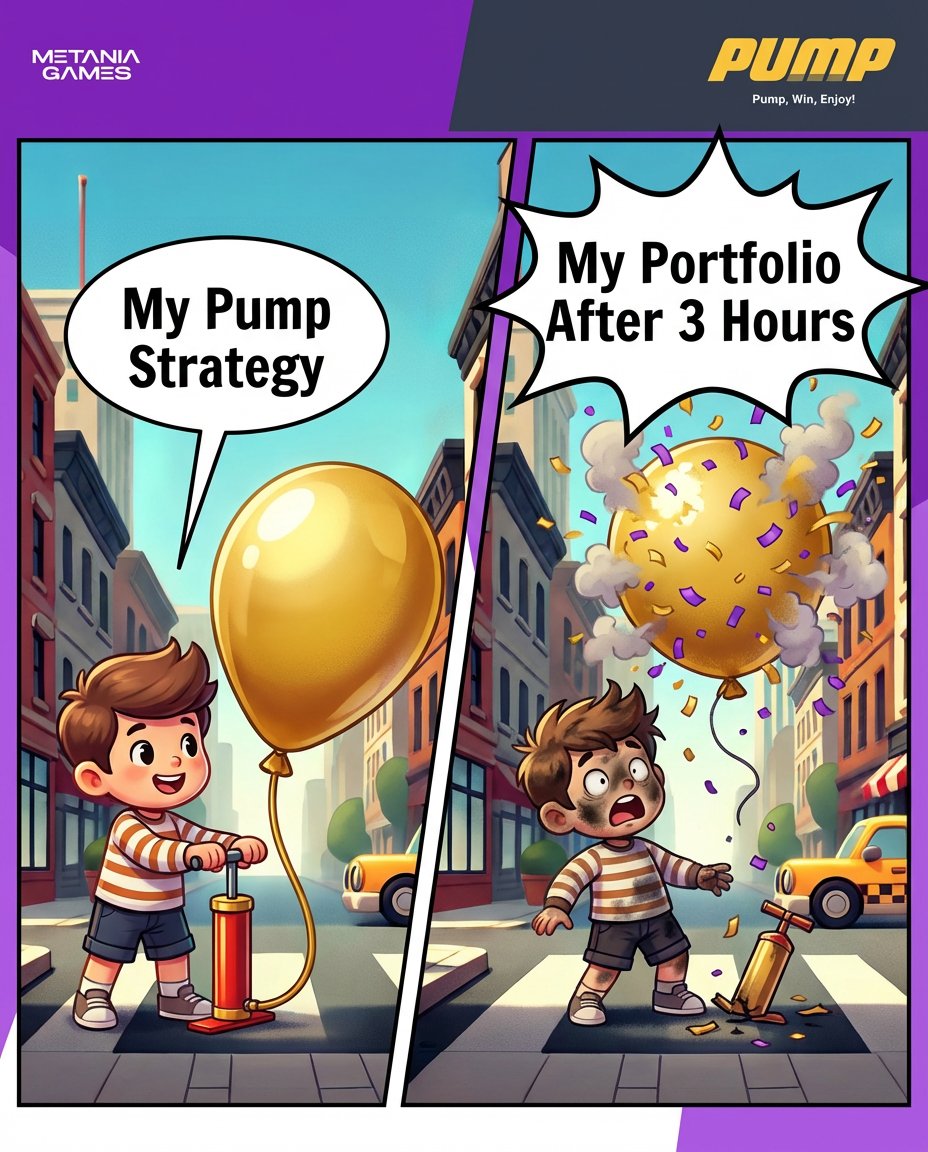 💥 “Just one more pump,” they said… 
3 hours later: BOOM. 😂 
#PumpGame #CryptoHumor #Metania