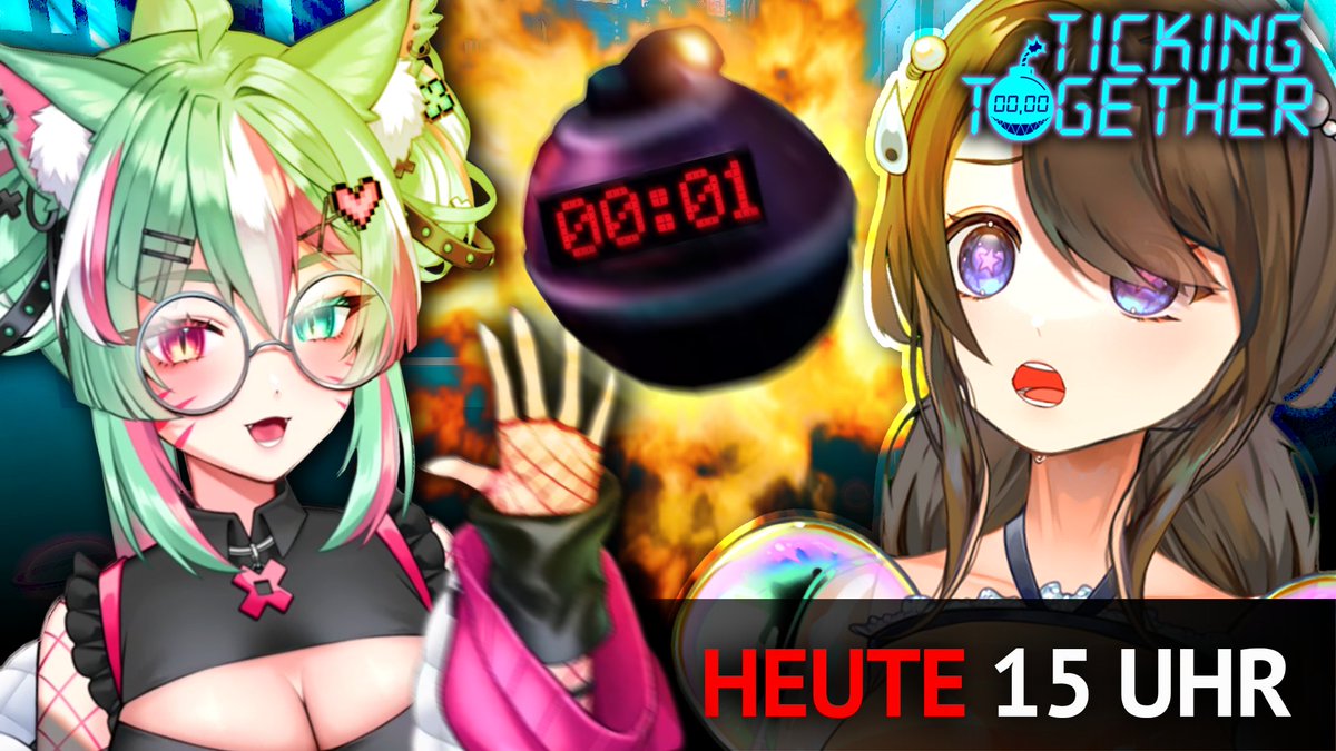 🍣𝗧𝗶𝗰𝗸𝗶𝗻𝗴 𝗧𝗼𝗴𝗲𝘁𝗵𝗲𝗿🍣

💥Alle 15 Sekunden muss die Bombe abgegeben werden, sonst EXPLODIERT sie! 🫣💣Collab mit <a href="/KazanyaVT/">Kazanya💚👾Glitch Cat GERVTuber</a> 💚

🗓 Heute | 15Uhr
🎣twitch.tv/sushiima

#vtuber #gervtuber #streamer