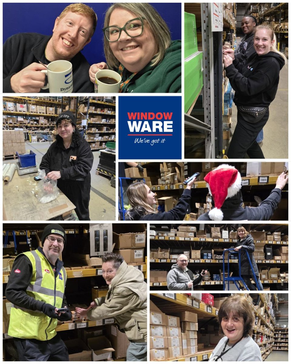 WindowWare's tweet photo. We’re on the final approach to Christmas, which means one thing at #WindowWare: #STOCKTAKE time! Over the weekend, our whole team pulled on their scruffs &amp; safety boots to get the warehouse counted &amp; ready for 2026. Food, hot drinks &amp; mince pies included. Huge thanks to everyone! https://t.co/K0CZo7x9mM