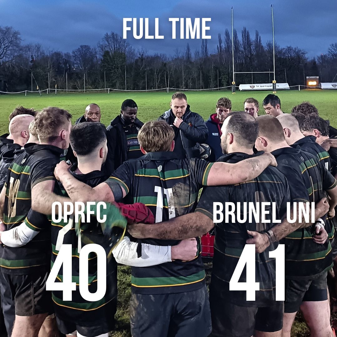 OPRFC's tweet image. 𝐅𝐔𝐋𝐋 𝐓𝐈𝐌𝐄

𝐎𝐏𝐑𝐅𝐂 𝟒𝟎-𝟒𝟏 𝐁𝐫𝐮𝐧𝐞𝐥 𝐔𝐧𝐢

What a game to end the year!

The Twisters fall to last minute defeat (again) against league leaders Brunel in a thrilling 80 minutes of rugby.

Game of the season, possibly the decade.

Match report &amp;amp; more to follow!
