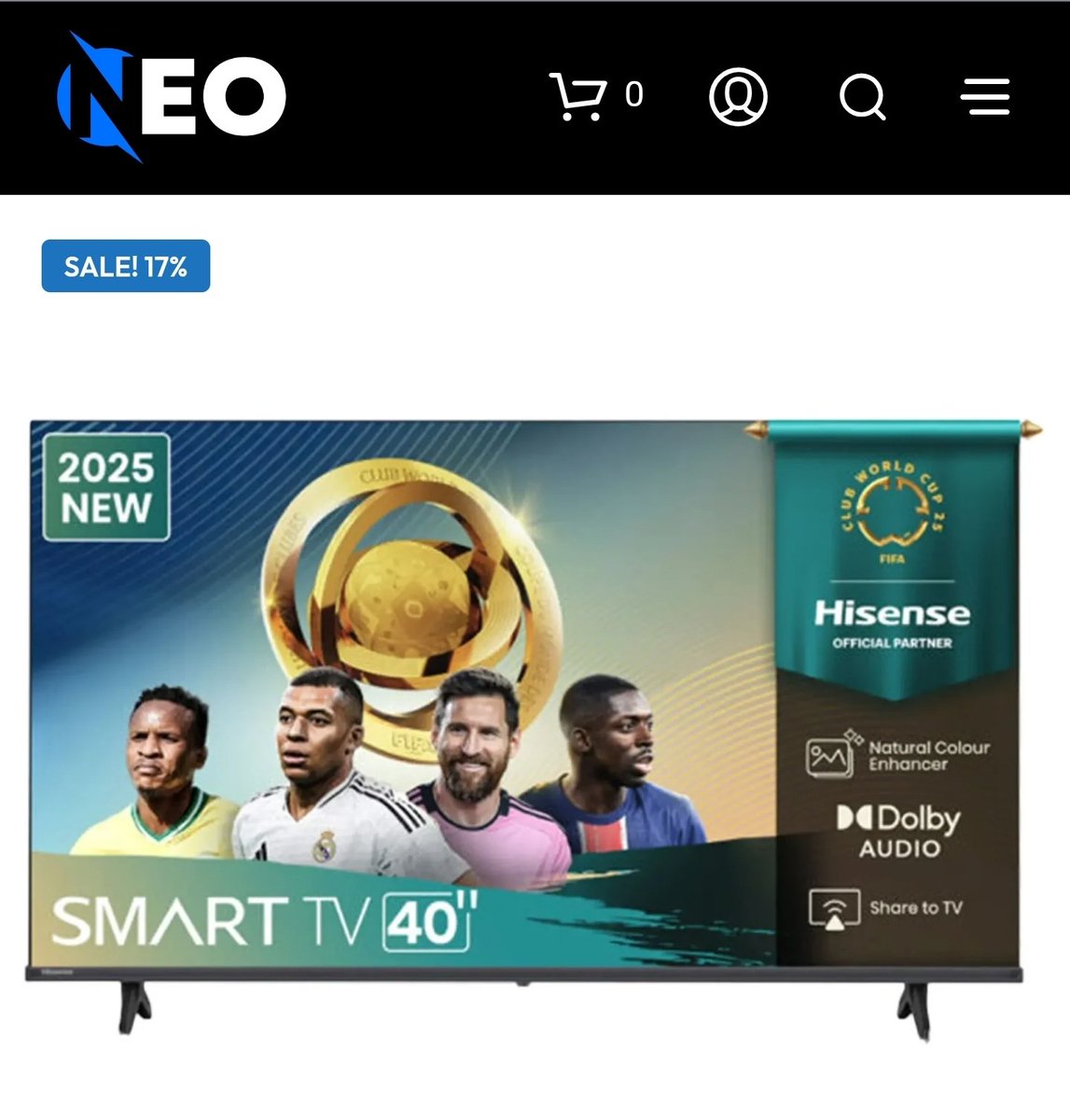 neo_officialll's tweet photo. The Hisense 40-inch Smart TV is available for 

🇳🇬 N330k 
🇬🇭 4,200 Cedis(plus delivery)

but you can purchase it at a discounted price of

🇳🇬 N299,800

from the NeoStore e-commerce website using this link:👇👇👇
https://t.co/MlkvKMGMf8

DELIVERY IS 100% FREE
#NeoStoreNG https://t.co/GimJsXDVW8