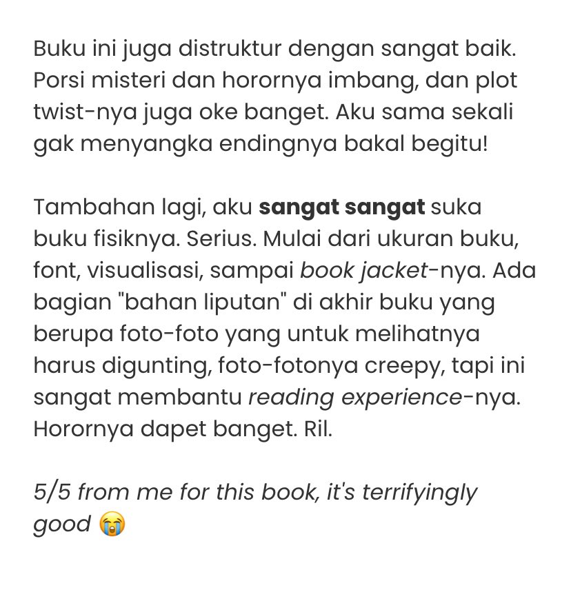 saetryi's tweet image. TENTANG SUATU TEMPAT DI WILAYAH KINKI
by SESUJI

REVIEW: 5/5 ★