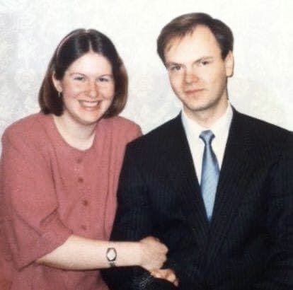 40 years of marriage today 21/12/25. 🎉 Time has flown. I can’t believe we got this old, so fast. Mind you - I was a *child* bride! 😂 #rubywedding #rubyweddinganniversary
#weddinganniversary