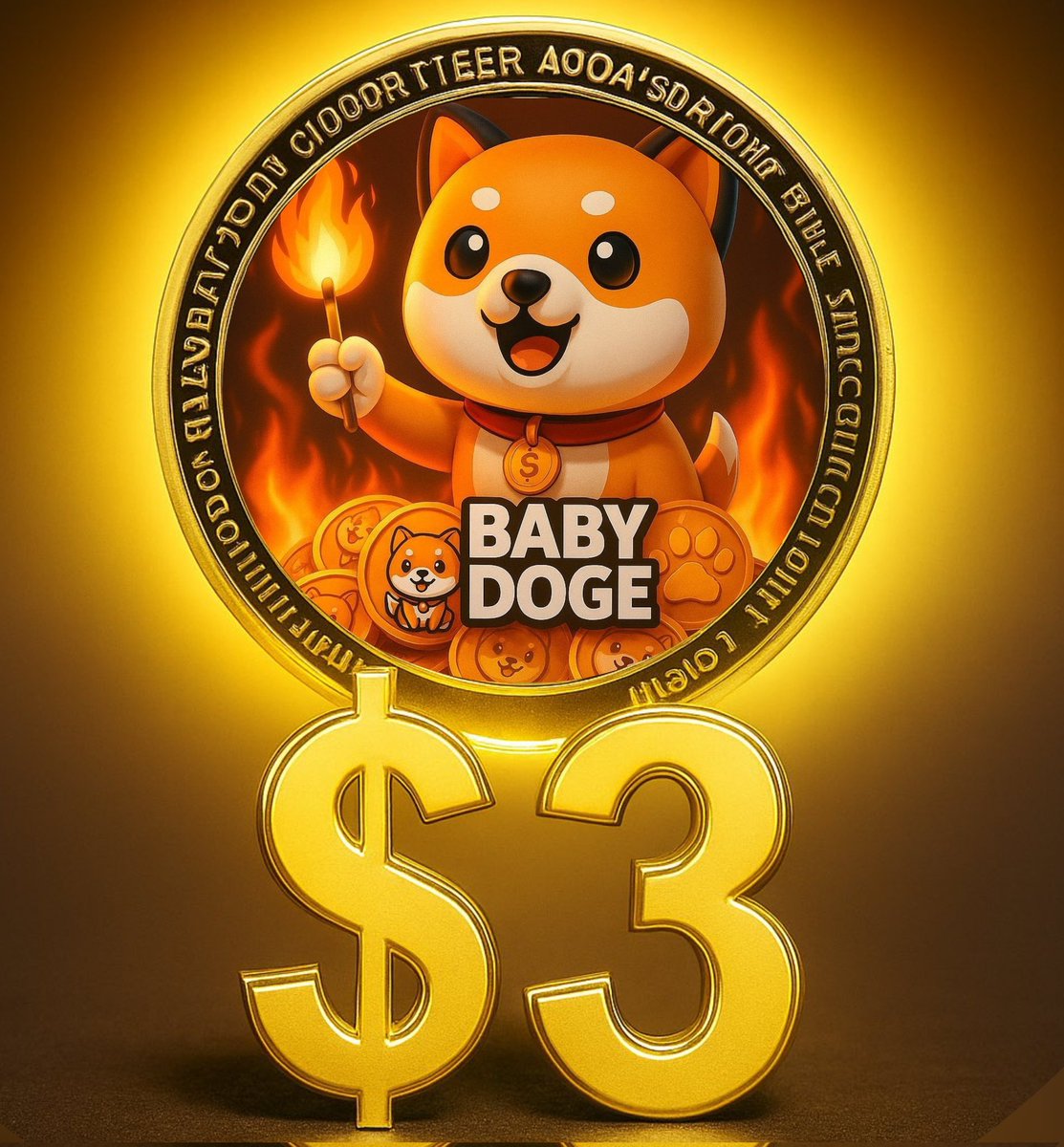 Babydogehub's tweet photo. #BABYDOGE coin will hit  $3 🔜 🎯🚀🚀 https://t.co/tUBc6xoPUs