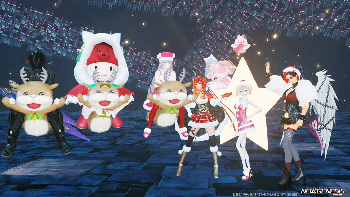 hosino_melissa's tweet image. 今回のPSO2は、ももんが先生で！ｗ

ライトさん、エッジさん、それから老人会4人衆を誘って
ルーサーの緊急クエストをプレイしてきました！ｗ

クリア後には、みんなで記念撮影も！ｗ

ごいっしょありがとうございます！ｗ
また誘わせてね！ｗ

#星野メリッサの思い出のアルバム #PSO2NGS_SS #PSO2_SS