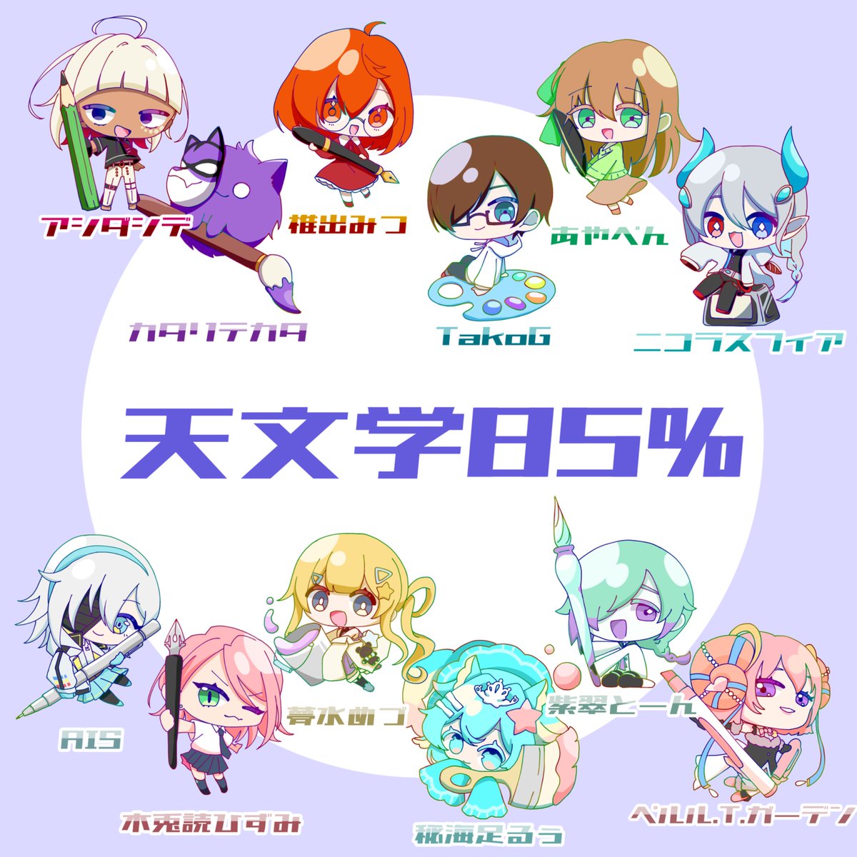 🎨誰デザ企画🎨

【第4回テーマ】天文学85%（CoC）

#誰デザ天文学85

TRPGで遊ぶ絵描き12人(増えた!)でキャラデザ＆シャッフル！
デザイン者を伏せたものを引用にてご紹介

元デザインの予想アンケートがリプ欄にあります！
答え合わせは12/28(日)の20時です