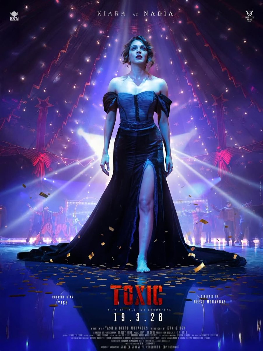Wave_Cinemas's tweet photo. In a bygone Goa , hides a powerful drug cartel and an untold story.

Watch #Toxic releasing at #wavecinemas on 19 March 2025

#Yash #KiaraAdvani #DarrellDSilva  #AkshayOberoi #HumaQureshi https://t.co/5rHoySiaof