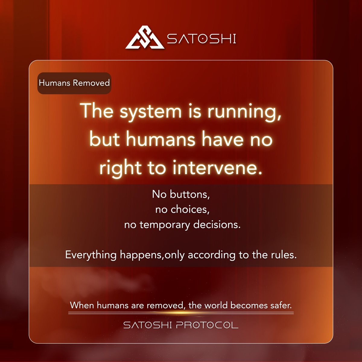 SPRDEFI's tweet image. For the first time in human history,
security no longer depends on authority 🔥

No center
No permission
No exceptions
Where power disappears,
order grows naturally ✨

——— Satoshi Protocol

#SatoshiProtocol #Decentralization #OnChainCivilization #DistributedShareholders