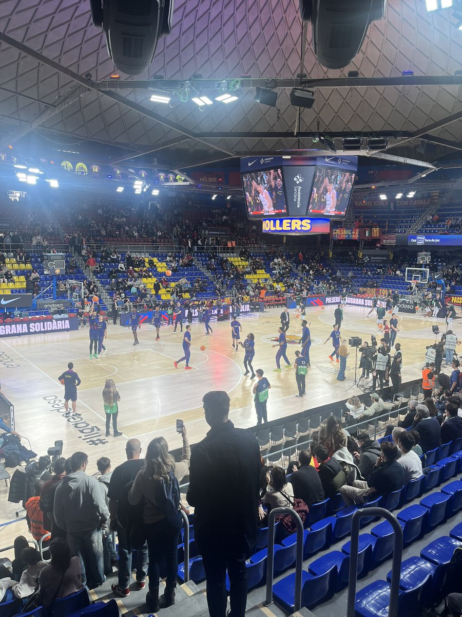 In the stands for Barcelona vs Joventut game! Checking up on the progress of 2026 NBA Draft candidate Michael Ruzic and 2026 high school class prospect Sayon Keita