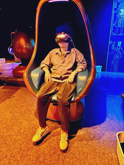 VRでエジプト最強の王ラムセスⅡ世にあってきた 彼は建築王でもあり冥界の王オシリスとも深い関係がある しかしこの装置かっこよかったな!