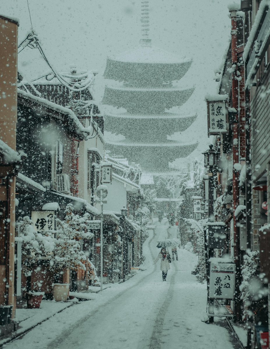 riki_shinagawa's tweet image. Beautiful snow scenery in Kyoto