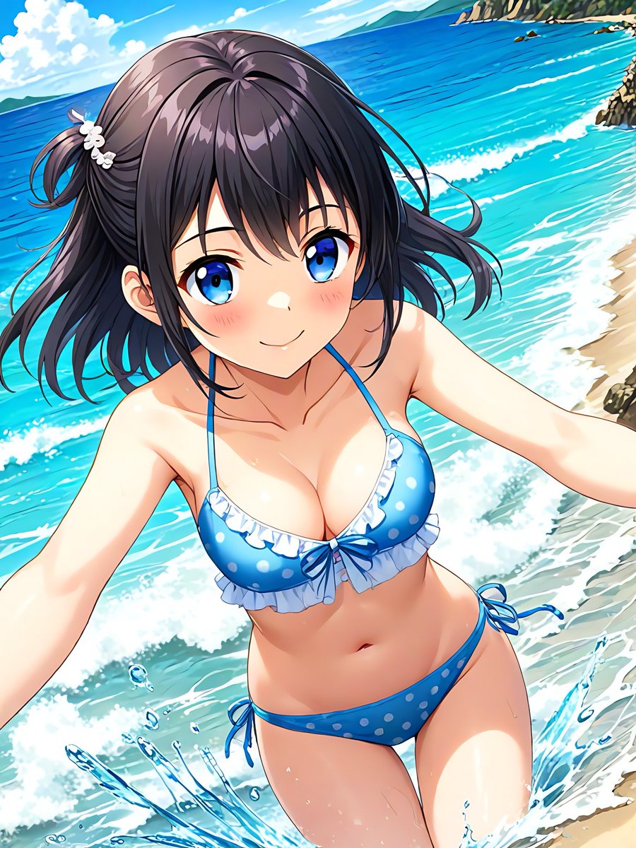 今夜の水着！
#AIイラスト︎ #AIart #女子高生 #水着