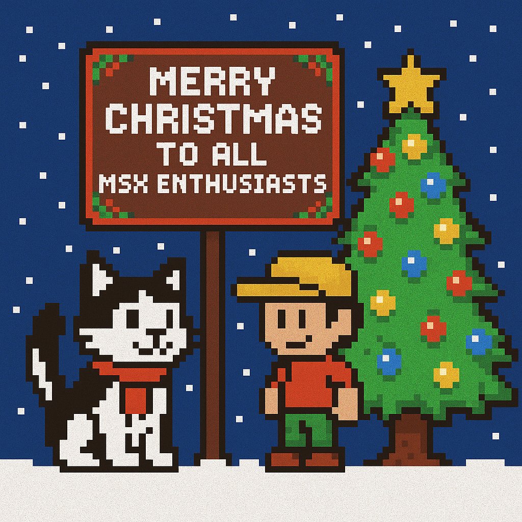 From MoltSXalats to the whole MSX community:
Merry Christmas!
May your sprites be flicker-free, your scroll smooth and your disks always load on first try

#MSX #MSXCommunity #RetroComputing #8bit #HomeComputers #MerryChristmas