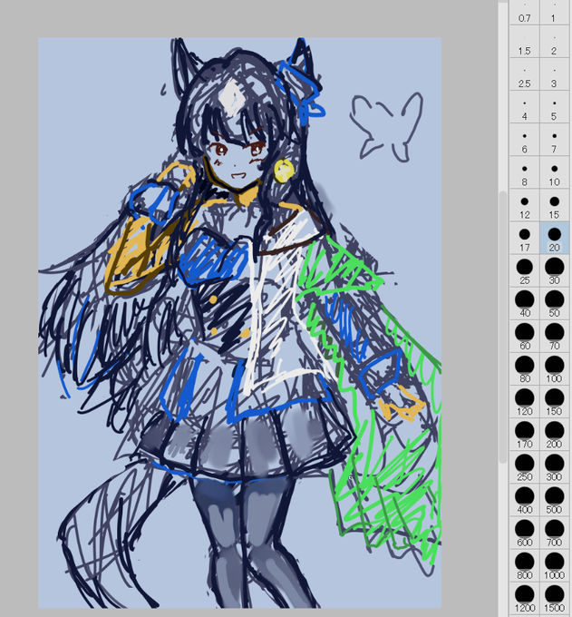 DAI715ps5's tweet photo. 下書き通りかけてよかったです。。　＃お絵描き #ウマ娘 https://t.co/RsQ9HyWFd4