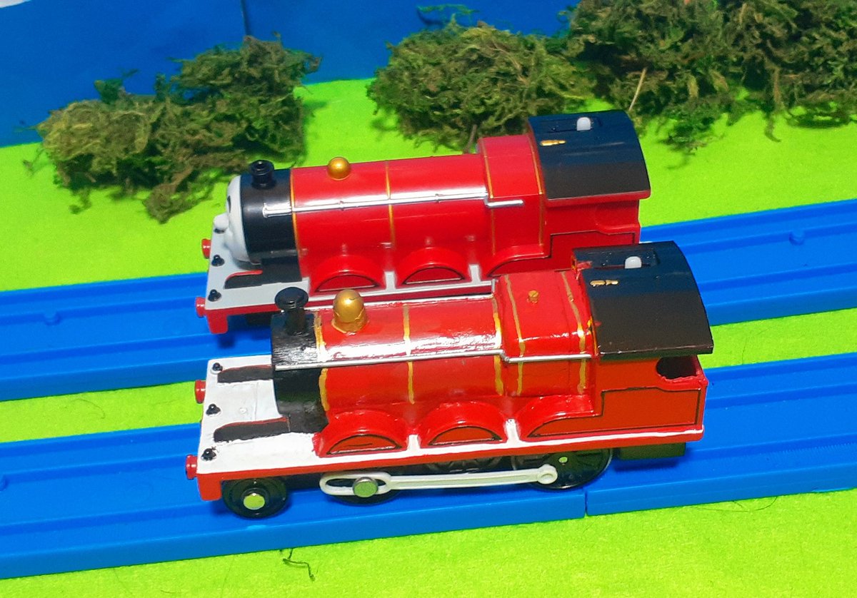SodorEngines4's tweet image. 改造プラレール メカジェームス(ボイラー加工)
使用したボイラーはメカヘンリーから部品取りしスリムな状態で改造しました♪