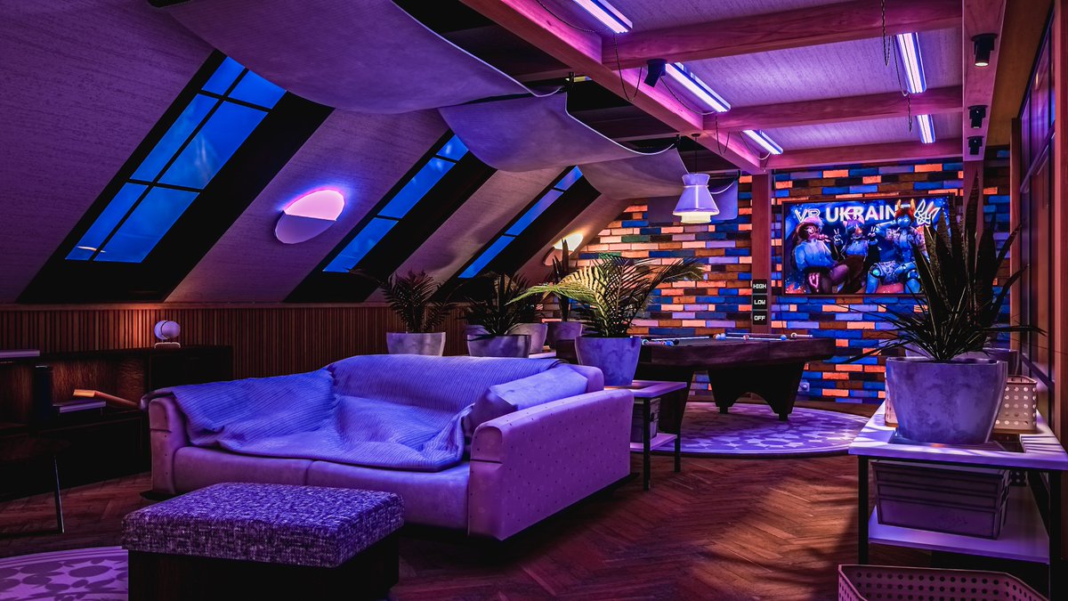 Neomance's tweet photo. A Spacious Loft Repurposed Into A Cosy Home
広々としたロフトが居心地の良い住まいに生まれ変わった

World : Pastel Loft
Author : FunnyLeos

World URL :
https://t.co/wdOzwkd6xK

#VRChat_world紹介 #Neo写真 https://t.co/dmh5DySpSc