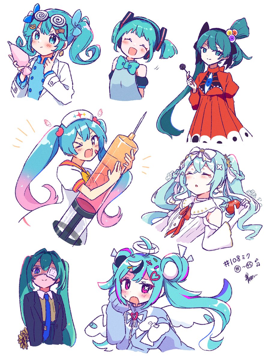 39〜45🎵
#煩悩の数だけ初音ミクを描く