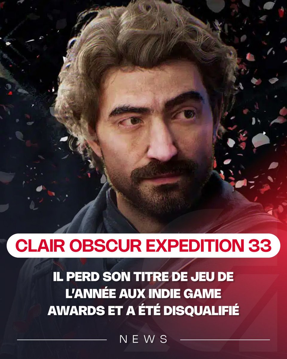 Clair Obscur: Expedition 33 vient d'être disqualifié des Indie Game Awards 2025 à cause de l'IA 💥 

Pourtant vainqueur des prix de « Jeu de l'année » et « Meilleur Premier Jeu » lors de la cérémonie qui s'est tenue le 18 décembre, le jury est finalement revenu sur sa décision 2