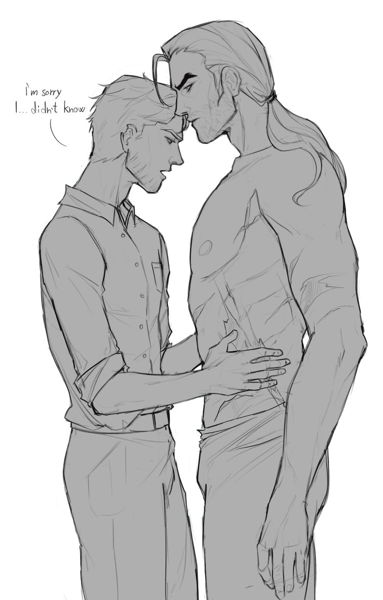 Mintish0's tweet image. “Who did this to you” trope but he knows who did. #dispatch #flambert