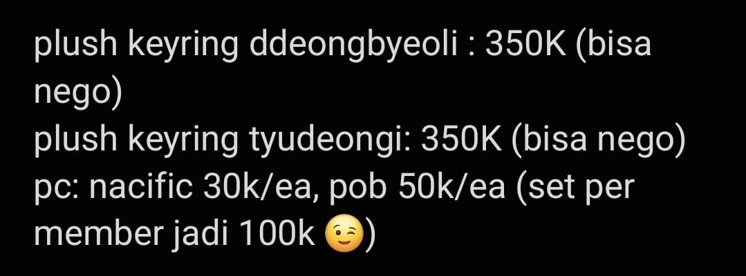 feveroad's tweet image. [HELP RT]

WTS official plush keyring aniteez + official pc
harga tertera di note (exc admin shopee 7.5%)
Dom Bandung
Bisa 🍊

Semuanya good condi 👌🏻 Boleh tanya2 lewat DM yaa

tags. wts wtb aniteez keyring ateez