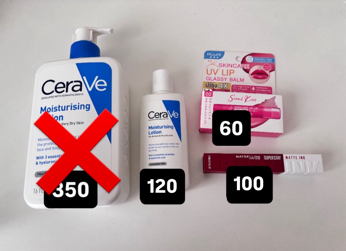 luciedemi's tweet photo. ส่งต่อ พร้อมส่ง ♥️

- cerave lotion ขวดเล็ก 120
- ลิปบาล์ม Mizumi 60
- ลิป maybelline สี540  100

ส่งฟรี 

#ส่งต่อ #ส่งต่อเครื่องสําอาง #ส่งต่อสกินแคร์
#ส่งต่อคสอ #เครื่องสำอาง #สกินแคร์ https://t.co/ScBDy7aFG3