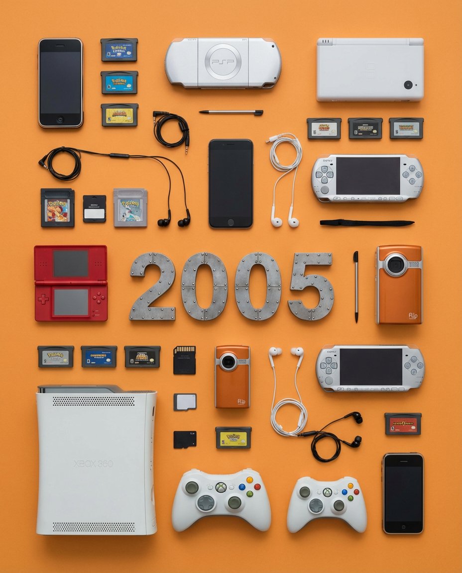 Wes Anderson Style Flat Lay of Historical Inventions — example 3
