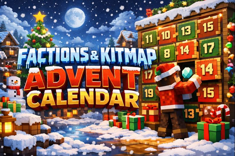 PlayMinecadia's tweet photo. The Anniversary Hypebox has just been released on Kitmap: Kodai, along-side the 2025 Advent Calendar! 🎄

In celebration, we'll be giving away:
🎁 6x ANNIVERSARY HYPEBOXES
🎁 3x ADVENT CALENDAR
🪙 3,500x GOLD

Follow us, Retweet, and Like to enter! ☃️