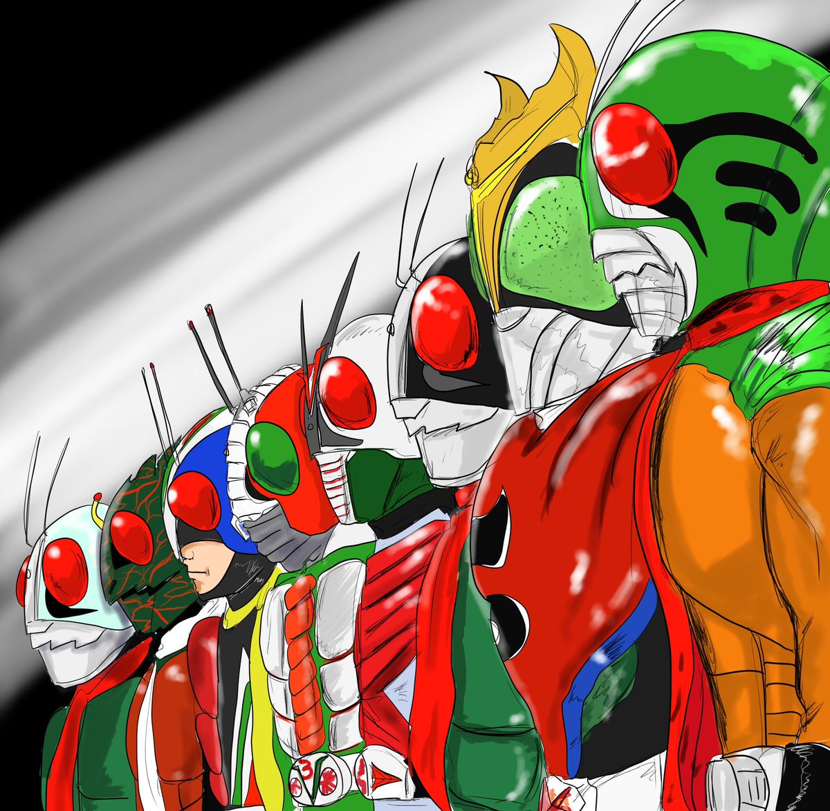 今年も残りわずかなので好きな昭和ライダーを貼ろう やっと出来ました