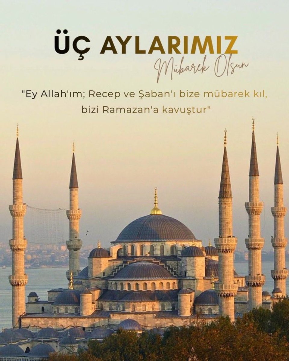 #ÜçAylar, gafletten uyanmanın, kulluk bilinciyle arınmanın adıdır.

Resûlullah (sas) şöyle buyurmuştur:

“Allah’ım! Recep ve Şaban aylarını hakkımızda mübarek eyle, bizi Ramazan ayına ulaştır.” 

Üç Aylarımız Mübarek Olsun... 🌙