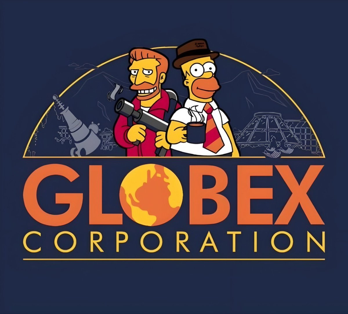 FansonsOficial's tweet photo. Homero Simpson y Hank Scorpio de empresas Globex 🌎🤝 #LosSimpson #LosSimpsons #Memes #TheSimpsons https://t.co/hTKG77wh6e