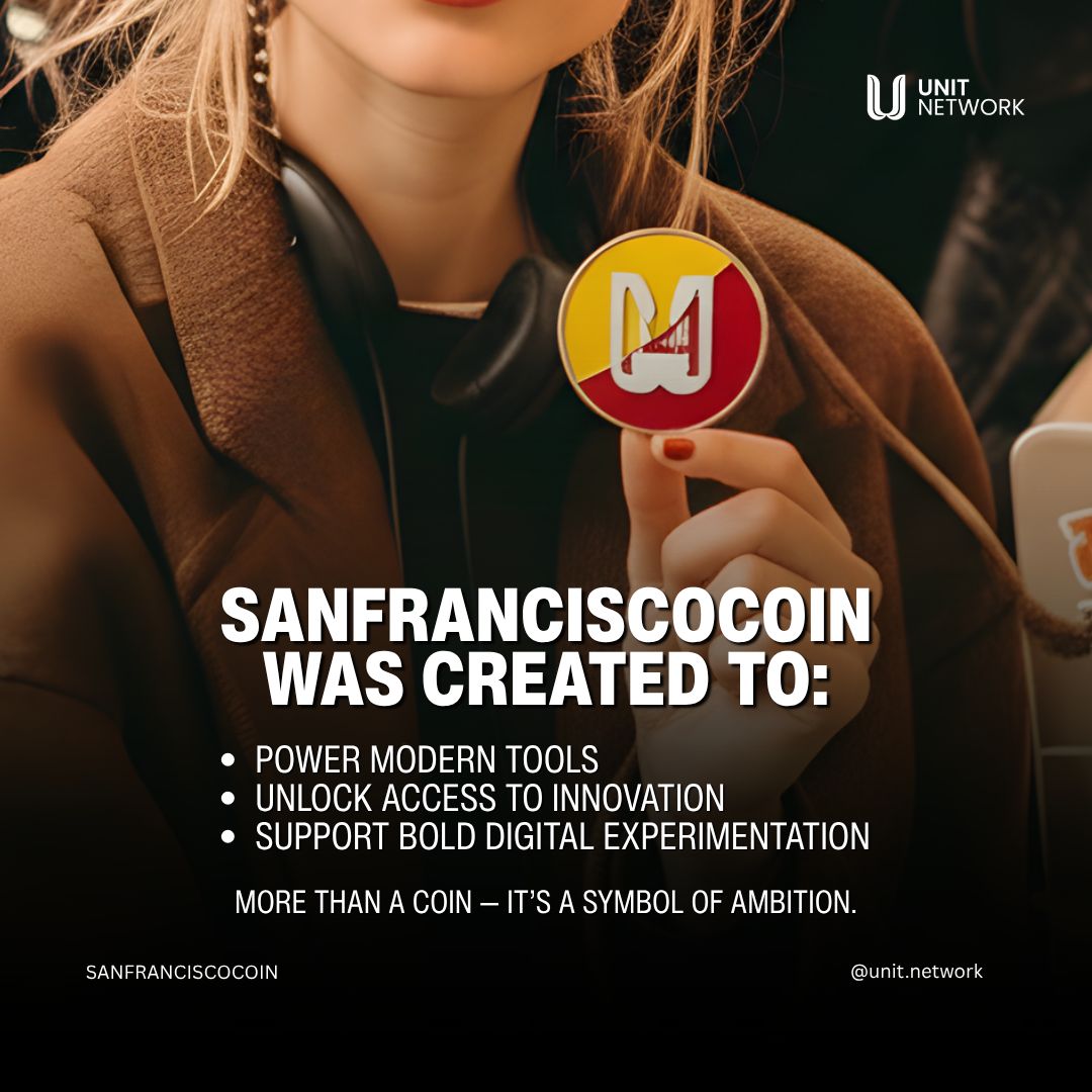 theunitnetwork's tweet photo. Where bold ideas transform into world-changing disruption.
#SanFranciscoCoin #UnitNetwork #InnovationCity #TechMovement #DreamToDisrupt #FutureForward https://t.co/N0ivnCu4th