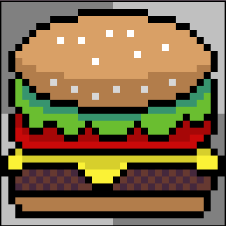 windoth1's tweet image. I've been sharing a whopping ZERO pixel art things recently. So, I drew this burger earlier because I was hungry and wanted a burger. Please enjoy.