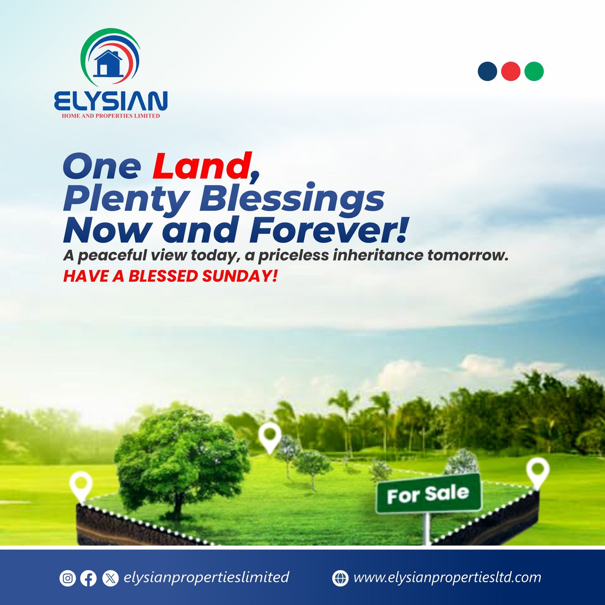 elysianproltd's tweet photo. One Land, Plenty Blessings Now and Forever!

A peaceful view today, a priceless inheritance tomorrow.

#RealEstateNigeria #investing #invest #RealEstateVibes #EnuguInvestment #RealEstateGoals #RealEstateExpert #LandForSale #PropertyInvestment #fypage #trending #ElysianProperties https://t.co/SW8YXvc92L