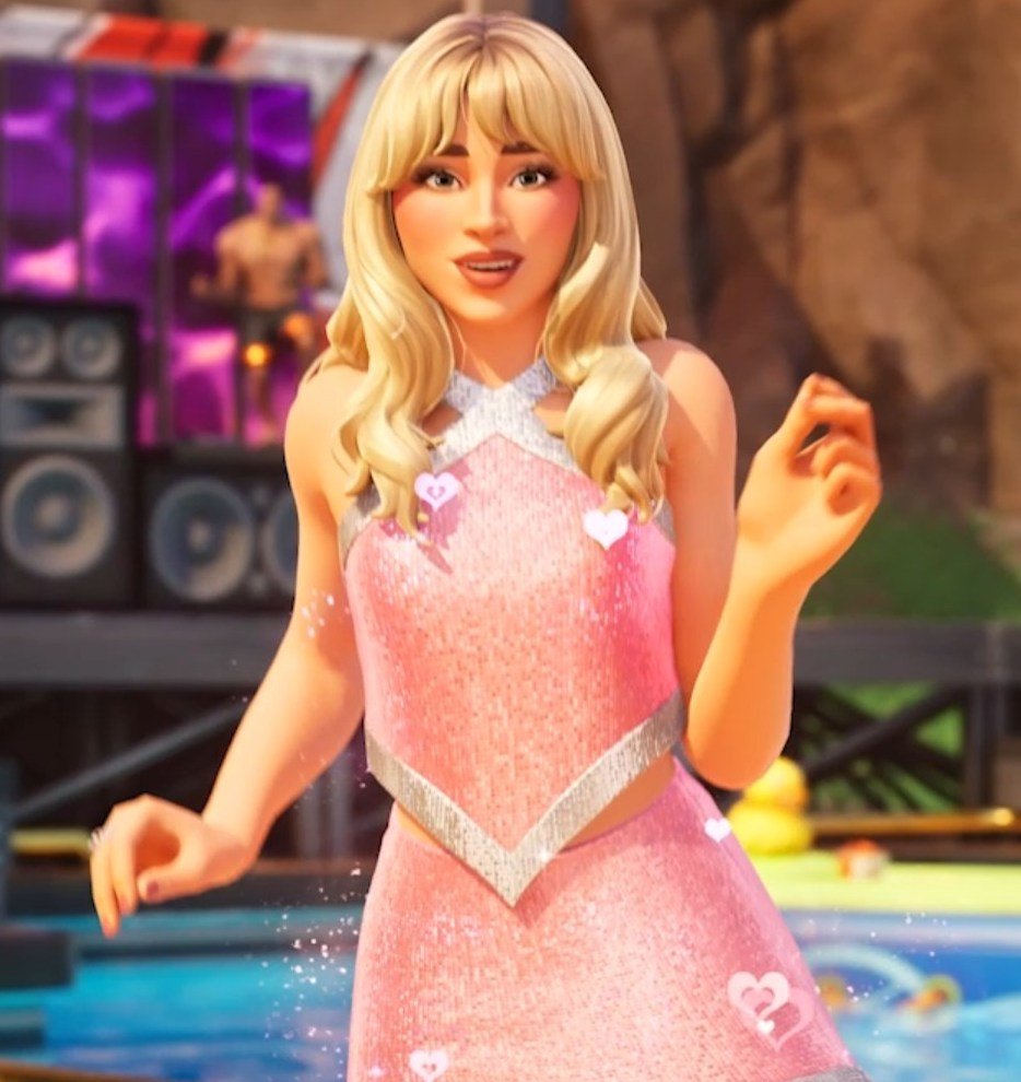 ShiinaBR's tweet image. Nearly 7,000,000 Fortnite matches were played in which all teammates used a Sabrina Carpenter skin