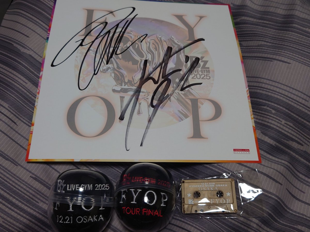 今週のみ限定値下❗️B'z サイン色紙 2025 FYOP東京ドーム12月7日分 B'z LIVE-GYM 2025 FYOP TOUR FINAL 良かったぁぁ⤴️ 席はアリーナ席