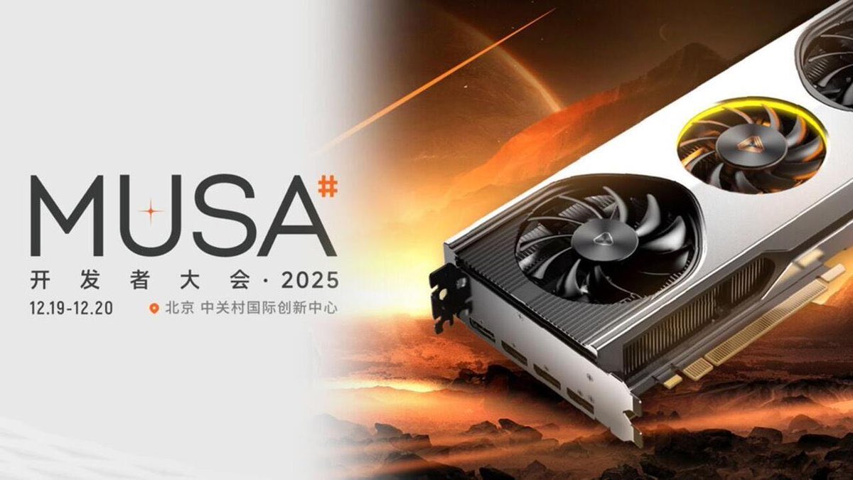 🇨🇳 Moore Threads, Çin’in “kendi GPU’su” yolunda büyük bir adım attı:  
Yeni Huagang mimarisiyle tanıttığı Lushan oyun GPU’su, AAA oyunlarda 15×, ışın izlemede 50× performans iddiasında.
Ayrıca:  
🔹 10.000 GPU’lu “Kua E” süper küme (10 Exa-Flops)  
🔹 MTT AIBOOK: 50 TOPS’lık AI