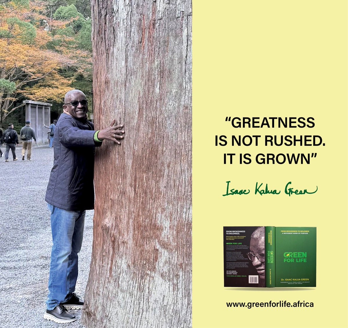 IsaacKalua's tweet photo. Some things cannot be rushed. They must be grown, protected, and allowed to mature. #GreenForLife https://t.co/F1f1YUyv5E