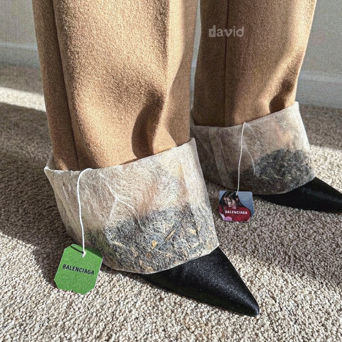 Delahuntagram's tweet image. teabag pants
